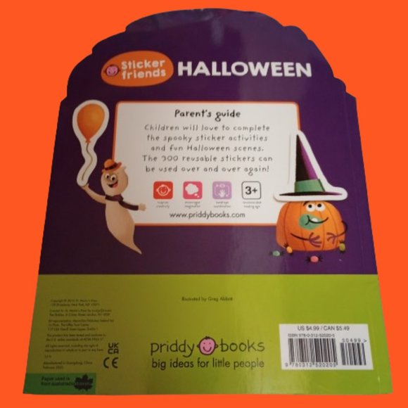 2 Halloween Sticker Books Halloween (Window Stickies) and Sticker Friends - Picture 7 of 9